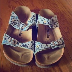 Betula Birkenstock Floral Butterfly Blue Sandal